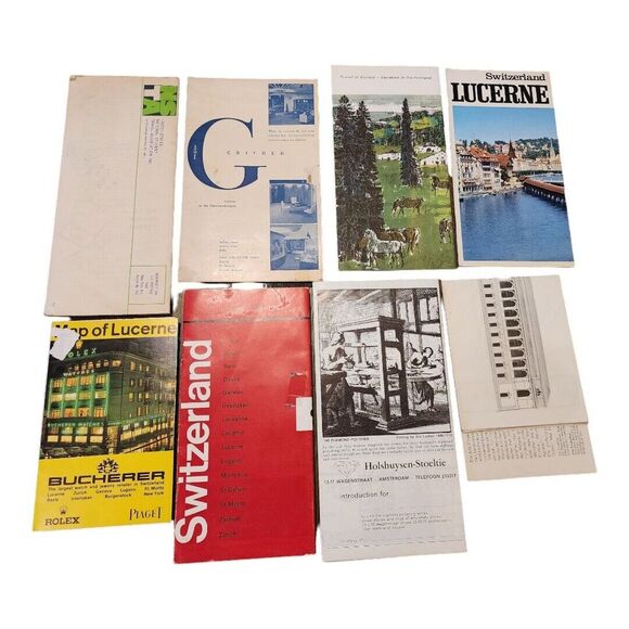 Mixed Vintage Ephemera‎ Lot Of European Travel Maps Brochures - Picture 2 of 13